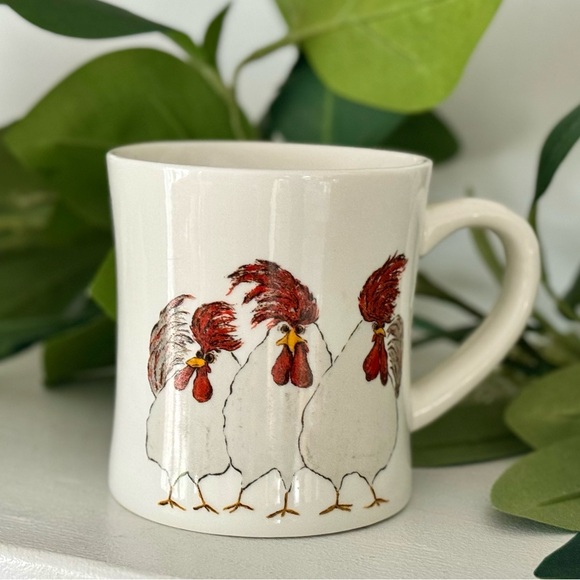 Vintage Little & Studio Fancy Funny Chickens 🐓 Ceramic Coffee Tea Mug Cup - Picture 3 of 8